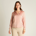 BLUSA MUJER ROSA CLARO CUELLO CAMISERO V